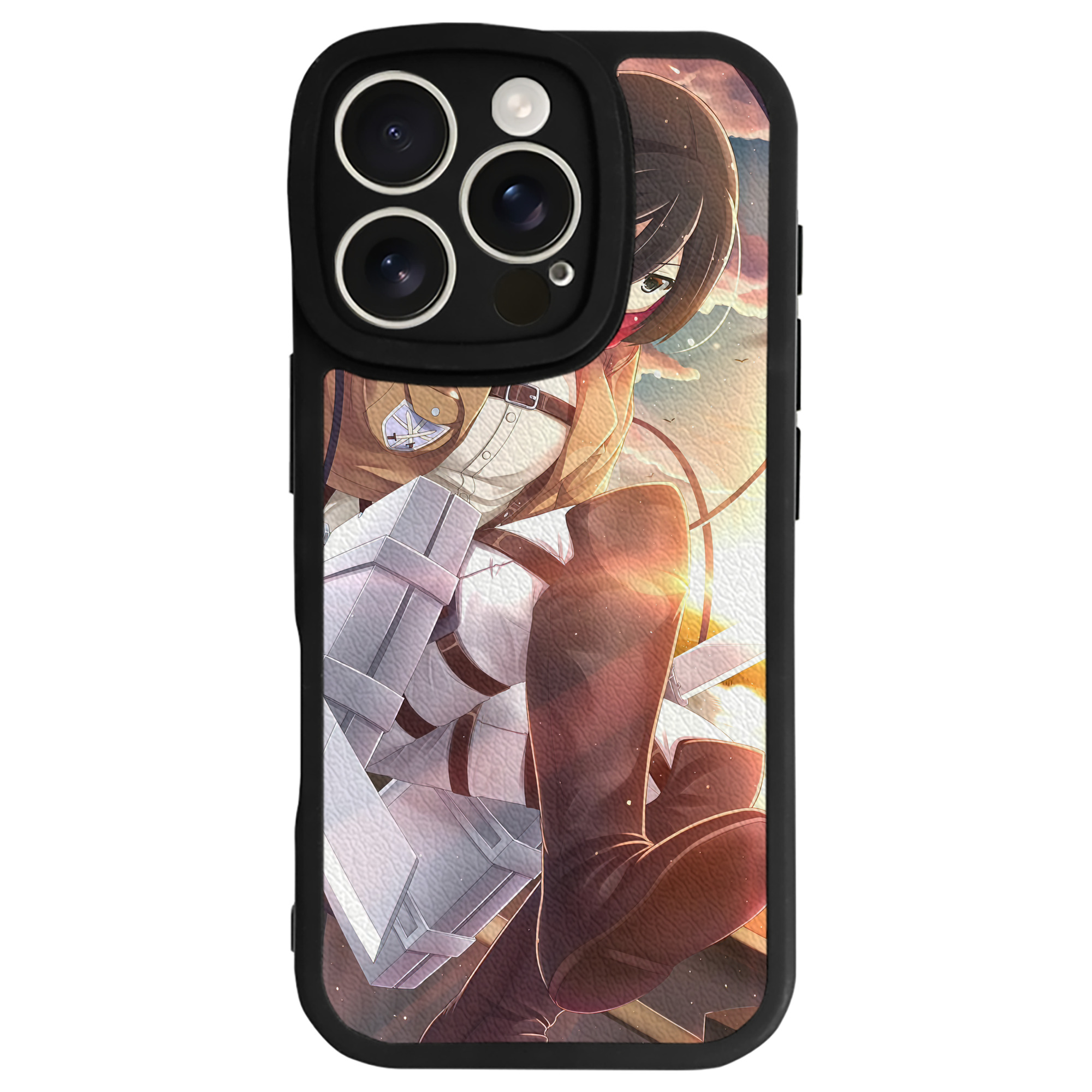（画像用） 進撃の巨人 Attack on Titan 【iPhone 16シリーズ対応】シリコンスマホケース（レザー調） 材質：シリコン